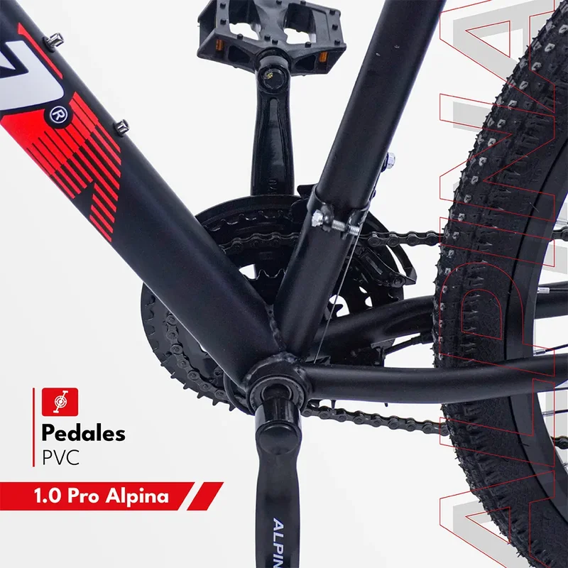 Bicicleta Alpina Mtb Mountain Bike 1.0 Rodado 29 21 Velocidades Acero Freno Disco Suspensión Delantera Negro Verde Talle L - Stock disponible - Deportes y Entretenimiento