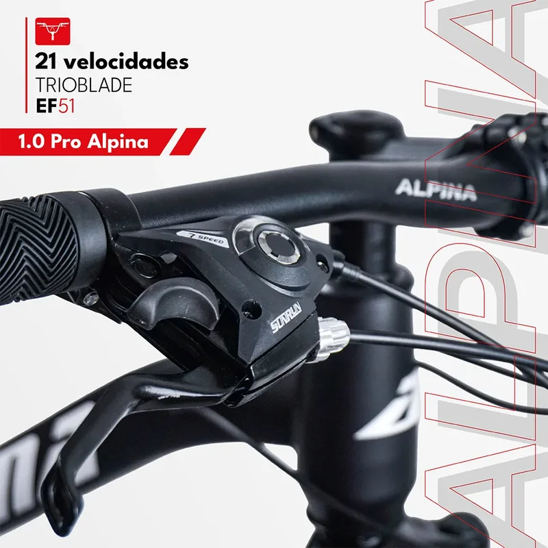 Bicicleta Alpina Mtb Mountain Bike 1.0 Rodado 29 21 Velocidades Acero Freno Disco Suspensión Delantera Negro Verde Talle L - Stock disponible - Deportes y Entretenimiento