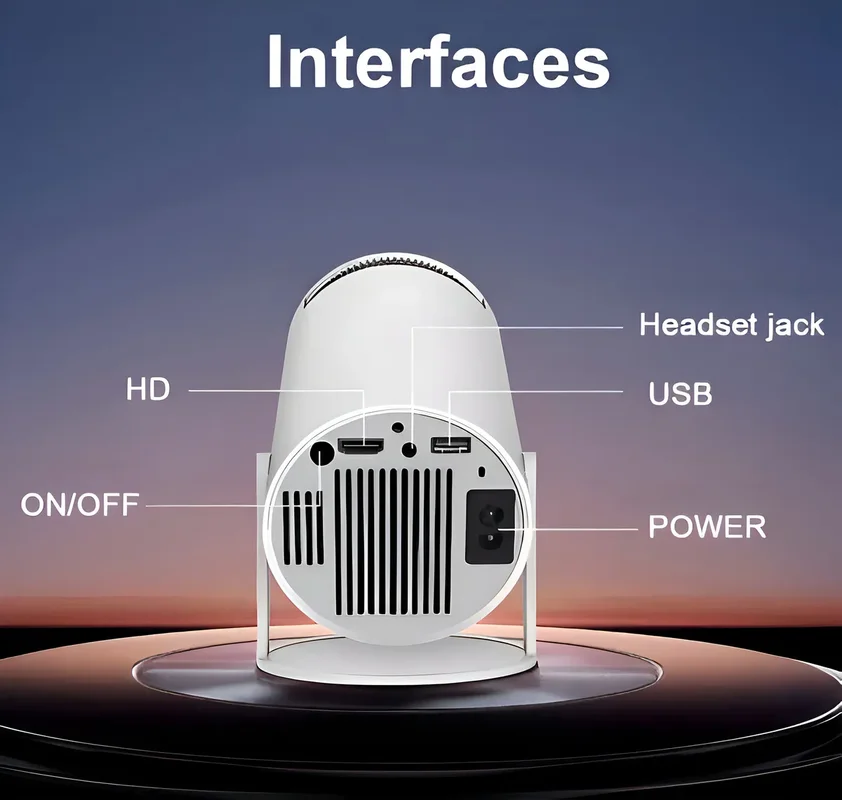 Proyector mini ULTRAHD HY-300 8000lm blanco - Stock disponible - Electrónica