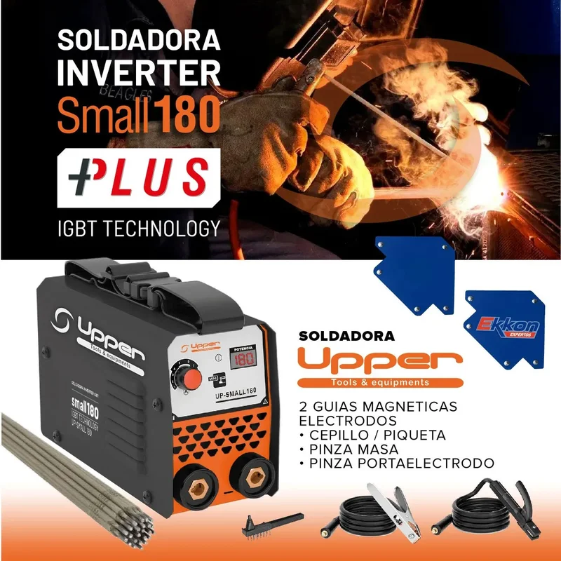 Soldadora Inverter Upper Small180plus + Máscara Fotosensible + Accesorios - Stock disponible - Herramientas