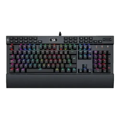 Teclado Redragon Yama QWERTY Outemu Purple español latinoamérica color negro con luz RGB - Stock disponible