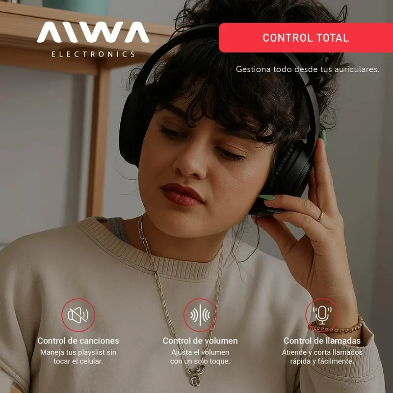 Auricular Vincha Aiwa Ava-bt501n Negro - Stock disponible - Electrónica