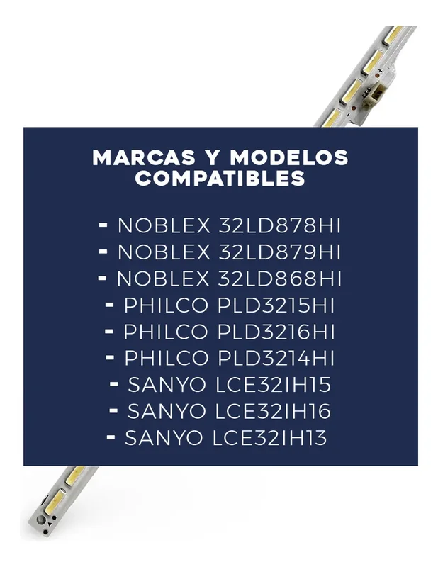 Tira Led Para Tv Pld3213ht 32ld858ht Lt32dr330 Lce32xh11 - Stock disponible - Electrónica