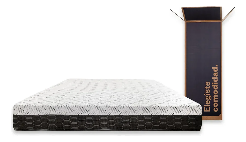 Colchon Colchón En Caja Sueño Dorado Box Plus 2 Plazas 140x190cm Esp Color Negro/Blanco - Stock disponible - Electrónica