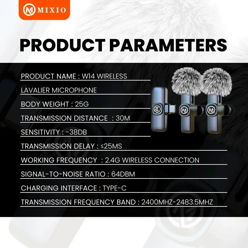 Microfono Micrófonos Inalámbrico Solapa Mixio-w14 Tablet Celular X2u - Stock disponible - Electrónica