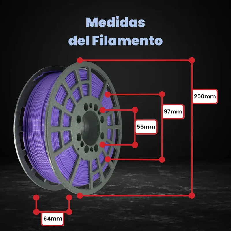 Filamento 3D GST3D PLA+ 1.75mm Color Cristal 1kg Impresión Precisa - Stock disponible - Productos para Mascotas
