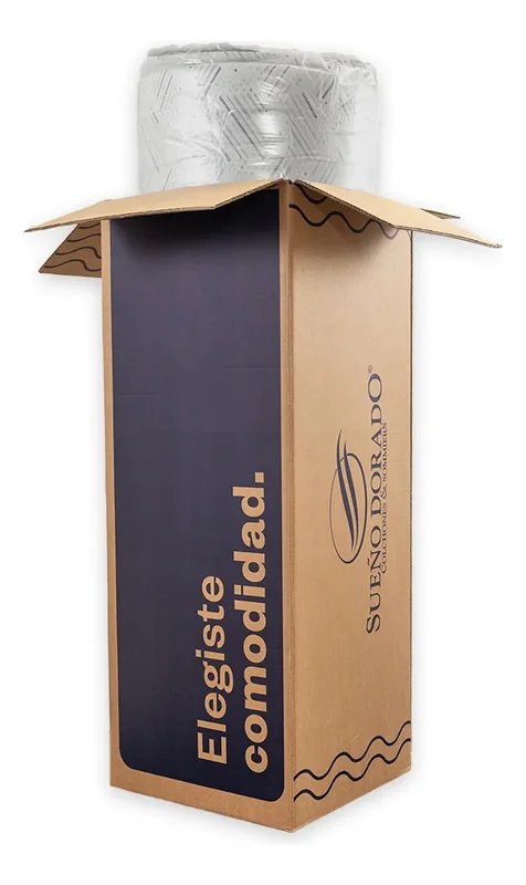 Colchon Colchón En Caja Sueño Dorado Box Plus 2 Plazas 140x190cm Esp Color Negro/Blanco - Stock disponible - Electrónica