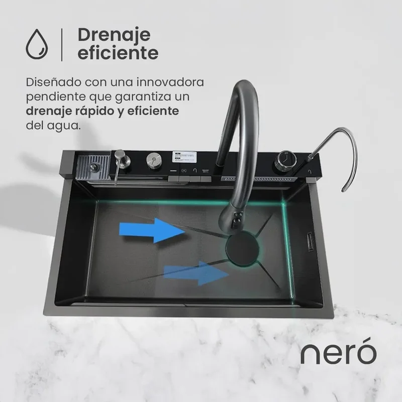 Agua Bacha Cocina Inteligente Griferia Multifuncion Digital Led ! Negro - Stock disponible - Productos para Mascotas