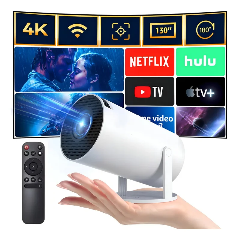 Proyector Portátil 4k Hy300 Full Hd Wifi Hdmi Android 11 Bt 5.0 - Stock disponible - Deportes y Entretenimiento