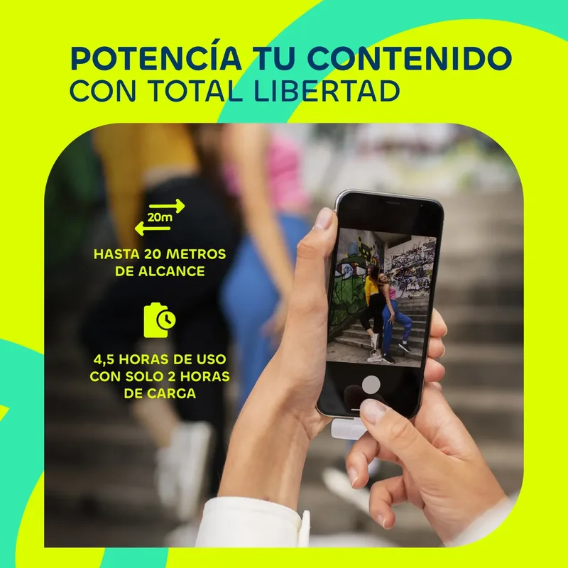 Microfono Micrófono Inalámbrico Ringo X2 C/cubreviento C + Lightning Color Blanco - Stock disponible - Electrónica