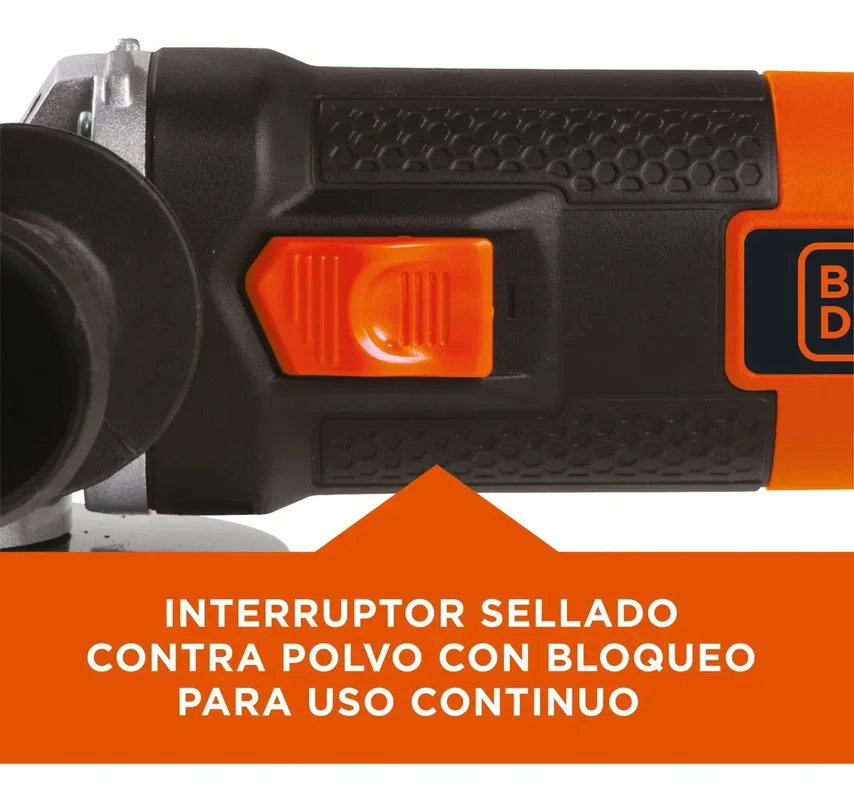 Disco Amoladora Angular 115mm 820w Black Decker G720n Color Naranja - Stock disponible - Herramientas