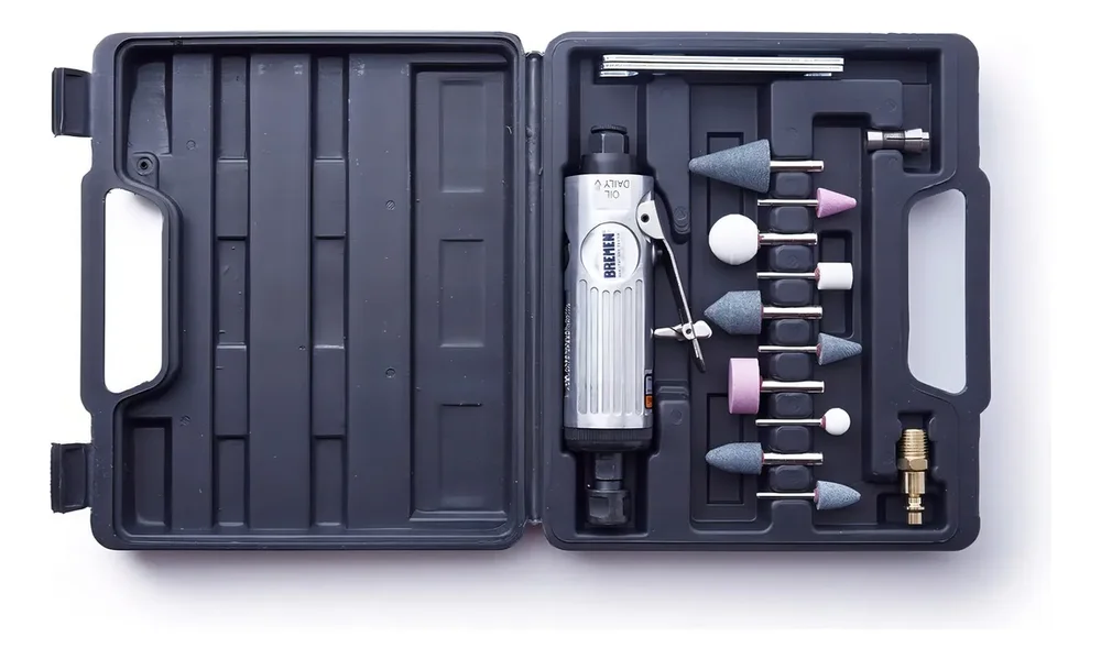 Amoladora Recta Neumatica Bremen® Kit 16 Pz Matriceria Torno - Stock disponible - Herramientas