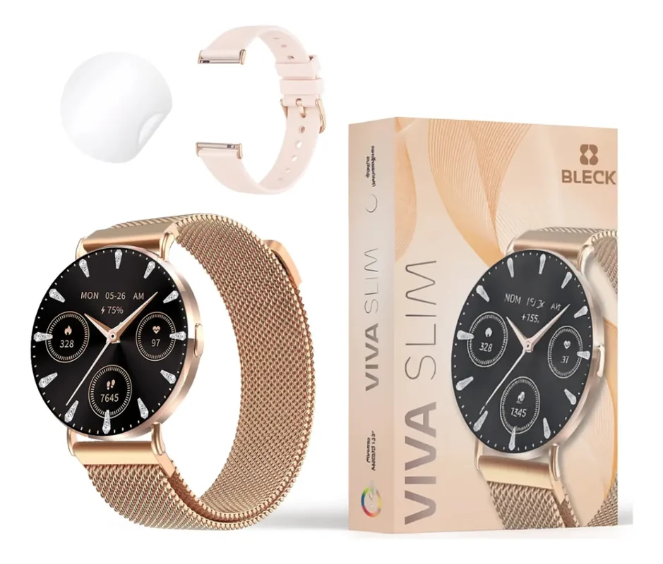 Reloj Inteligente Bleck Viva Slim Elegante Mujer Dorado Gold Rosa Dorado Rosa Dorado Rosa Dorado - Stock disponible - Electrónica