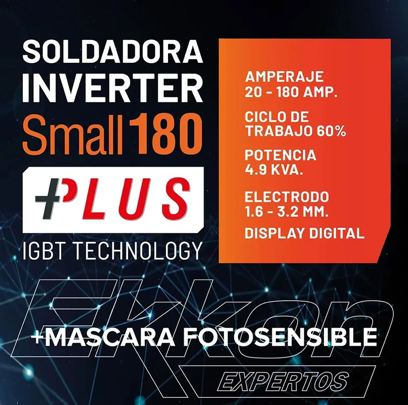 Soldadora Inverter Upper Small180plus + Máscara Fotosensible + Accesorios - Stock disponible - Herramientas