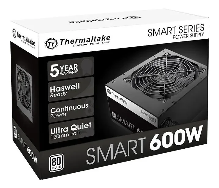 Fuente de alimentación para PC Thermaltake 600W 80 Plus White Smart SPD-0600 - Stock disponible - Productos para Mascotas