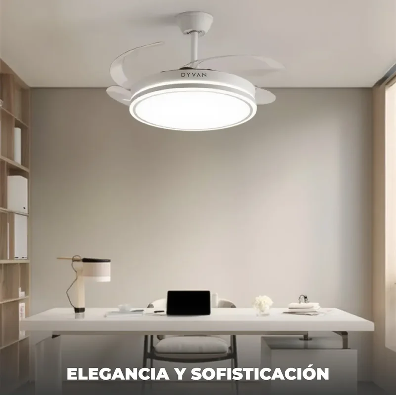 Ventilador De Techo Aspas Transparentes Reversibles Para Verano Invierno 6 Velocidades Ultra Silencioso Dyvan Luz Led Blanco - Stock disponible - Productos para Mascotas