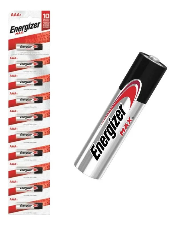 Pila AAA Energizer MAX E92 Alcalina - pack de 10 unidades - Stock disponible - Electrónica