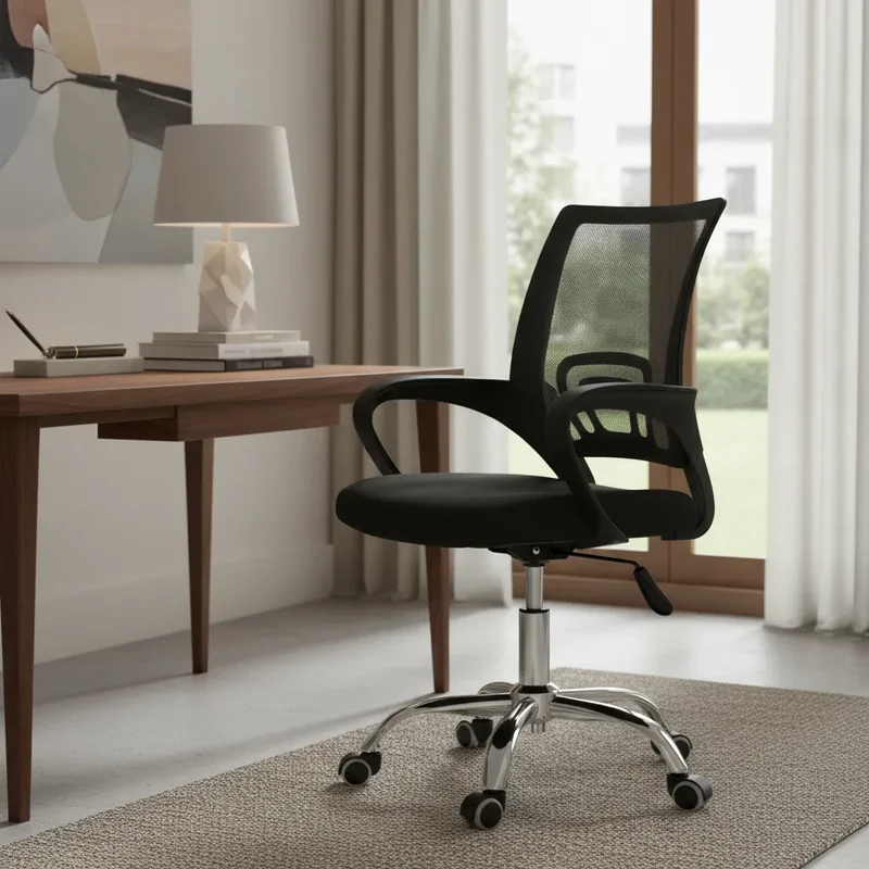 Silla de Oficina Shremwood 810GF Giratoria Ergonómica Negra de Malla - Stock disponible - Electrónica