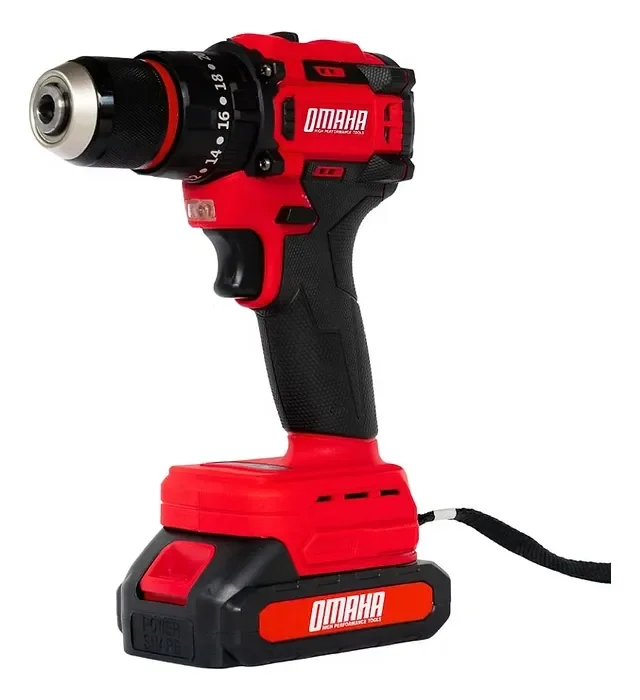 Taladro Atornillador Percutor Omaha 20V Inalámbrico 2 Baterías y Maletín - Stock disponible - Herramientas