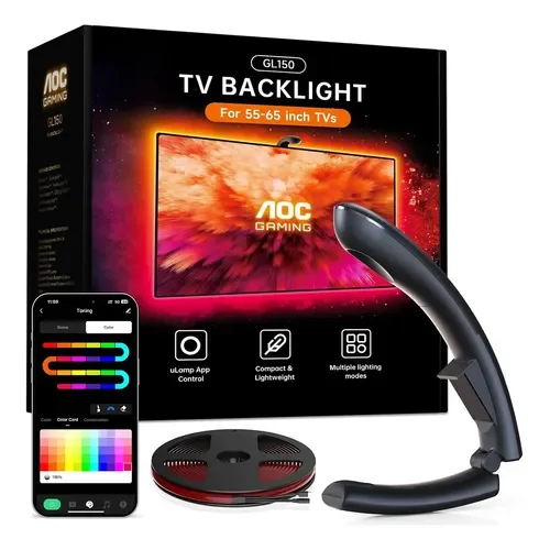Luz Led Aoc Gl150 Para Tv 5565 Rgb Control App - Stock disponible - Productos para Mascotas