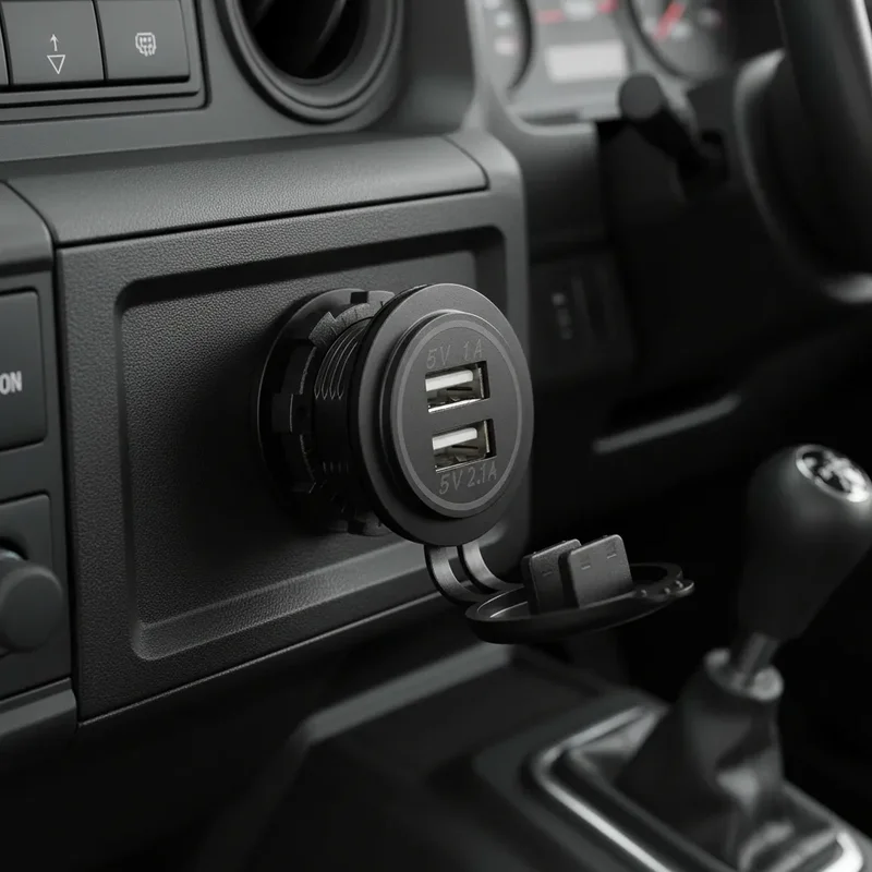 Cargador Toma Usb Doble Para Embutir Auto 12 24v Moto 4x4 ATPRO Color Negro - Stock disponible - Productos para Mascotas