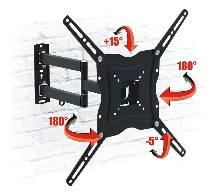 Soporte Tv Monitor Pared Brazo Móvil Brazo 14 A 55 Pulgadas Color Negro - Stock disponible - Electrónica