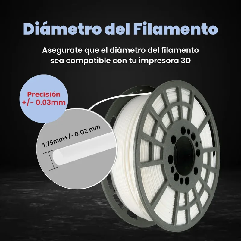 Filamento 3D GST3D PLA+ 1.75mm Color Cristal 1kg Impresión Precisa - Stock disponible - Productos para Mascotas