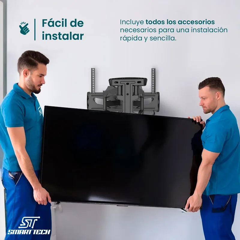 Soporte Led Tv Lcd Smart Tech MF700DL Articulado Doble Brazo Reforzado 32 40 42 43 46 47 49 50 52 55 60 65 75 Pulgadas Color Negro - Stock disponible - Productos para Mascotas