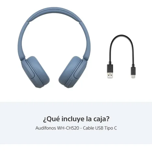 Auriculares Sony Bluetooth Inalámbricos Wh-ch520 Azul - Stock disponible - Electrónica
