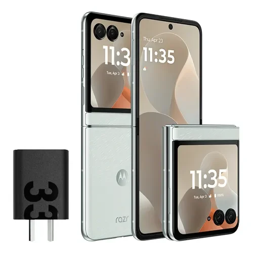Pantalla Motorola Razr 60 5g 512gb/ 12gb Ram Expande 24gb-blanco. Moto Ai. Cámara 50mp, 13mp, 32mp. Ip48, Sumergible, Gorilla Glass Victuss. - Stock disponible