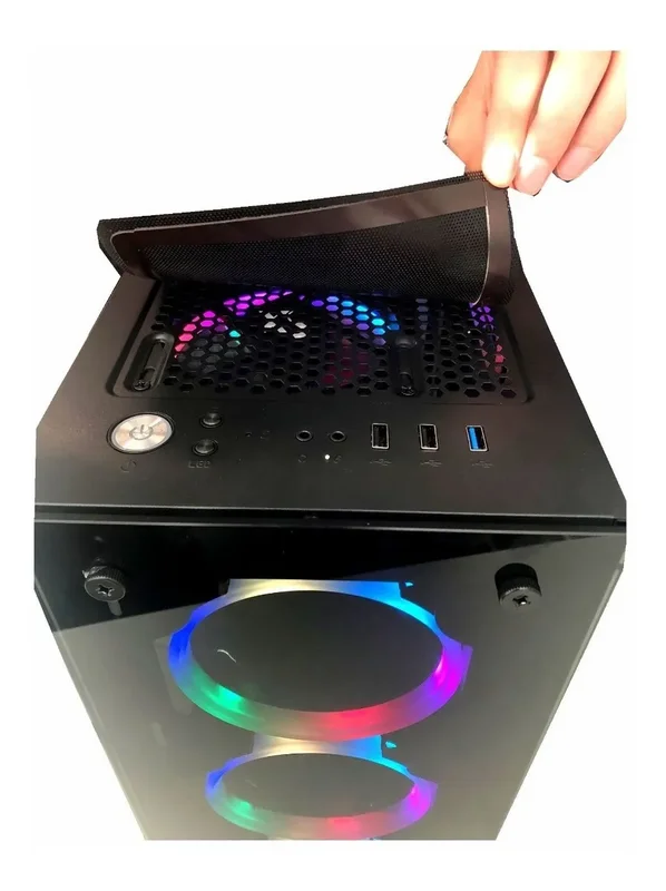Gabinete Pc Super Gamer Vidrio Templado 6 Coolers Rgb - Stock disponible - Electrónica
