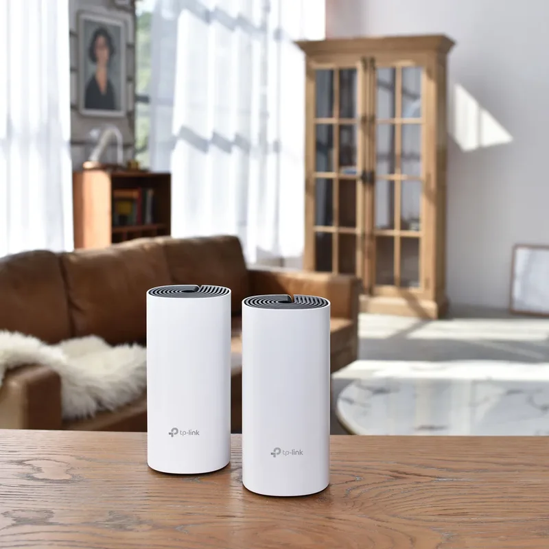 Access point TP-Link Deco E4 Wi-Fi Mesh para toda la Casa (2-pack) AC1200 2×Puertos FE/Unidad - Stock disponible - Casa y Jardín