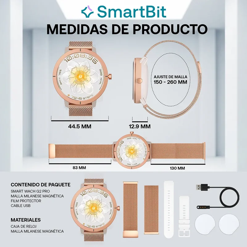 Reloj Inteligente Mujer Sumergible Smartbit G2 Pro Rosa Gps Satelital Integrado Sumergible 100 Metros - Stock disponible - Electrónica