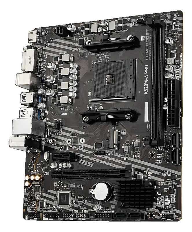 Memoria Motherboard Msi A520m-a Pro Am4 Ddr4 3ra Y 5ta Gen Color Negro - Stock disponible - Electrónica