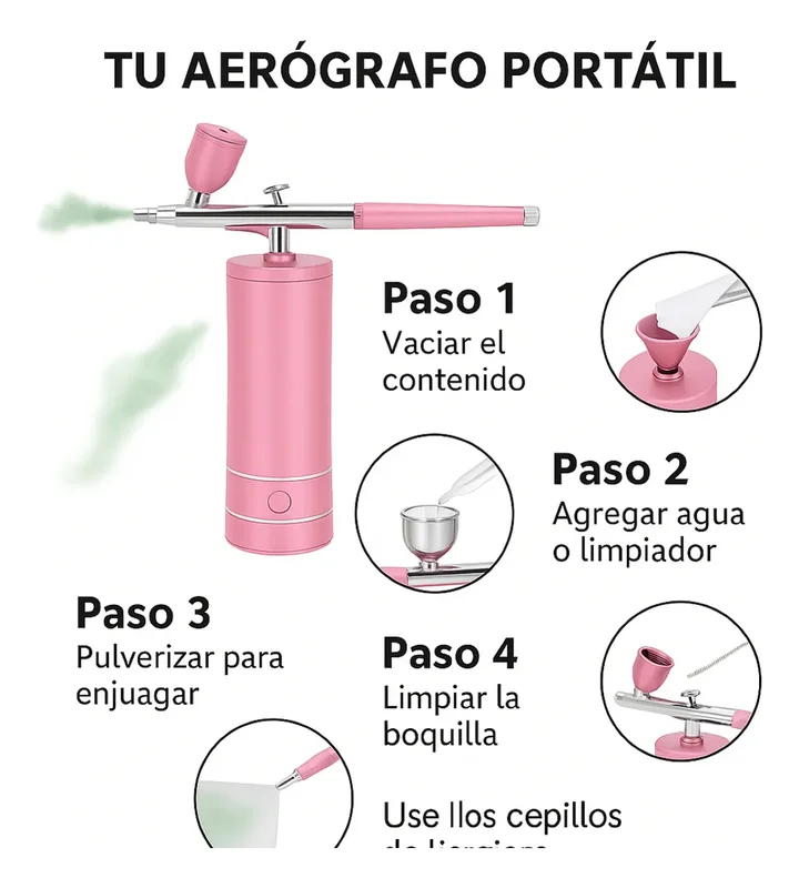 Aerografo Aerógrafo Inalámbrico Adiola Manicura Usb Uso Profesional - Stock disponible - Electrónica