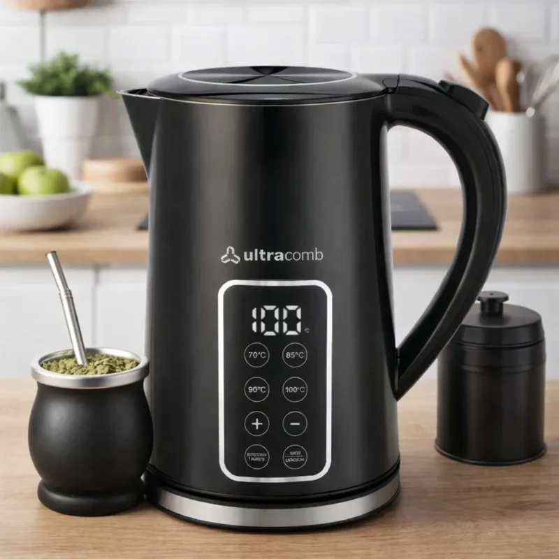 Pava Eléctrica Ultracomb Pe4930 Con Pantalla Táctil Y Selector De Temperatura - Negro - Stock disponible - Productos para Mascotas