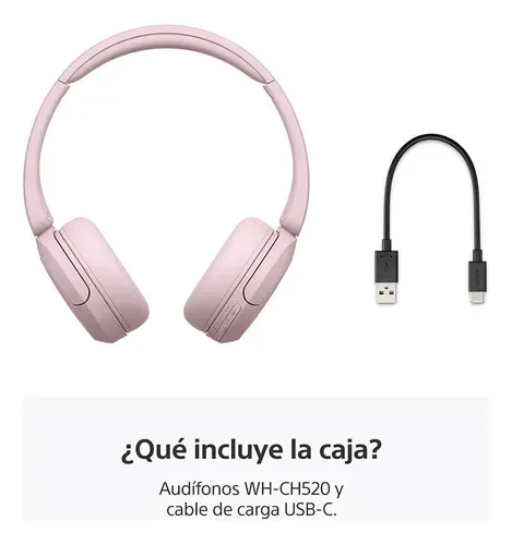 Auriculares Bluetooth Inalámbricos Sony Wh-ch520 Rosa - Stock disponible - Electrónica