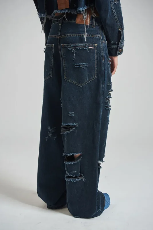 Mercado Jean Wider Darkblue De Mujer 47 Street - Stock disponible - Electrónica