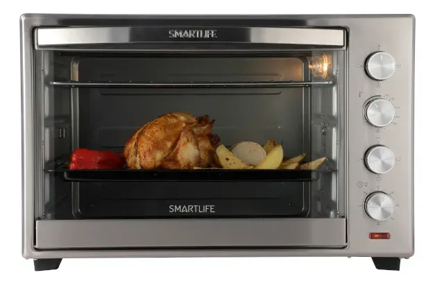 📺 Horno Eléctrico Smartlife Convección Spiedo 50 L 6 Funciones - Electrodomésticos