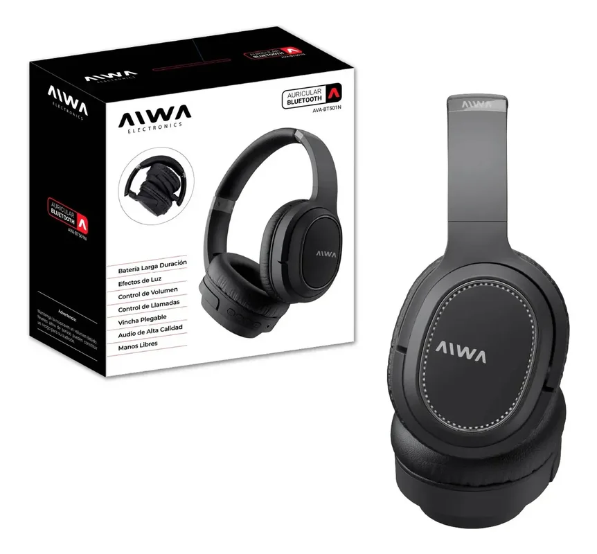 Auricular Vincha Aiwa Ava-bt501n Negro - Stock disponible - Electrónica
