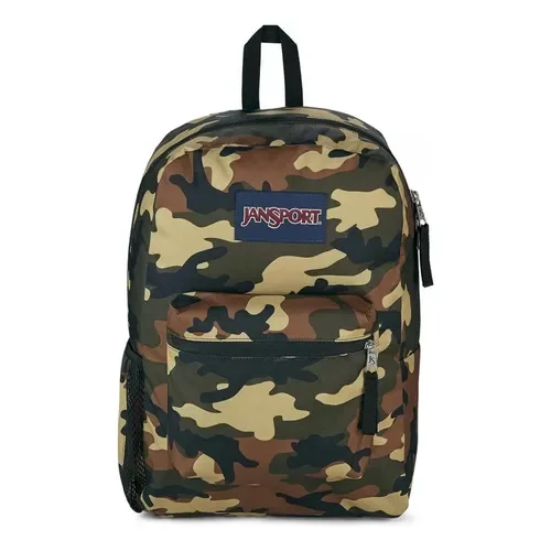 Mochila Urbana Jansport Cross Town Verde musgo Estampado 26 L - Stock disponible