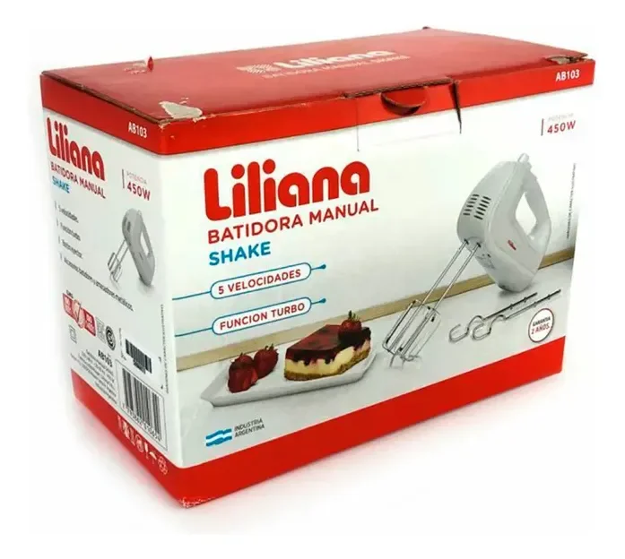 Batidor Batidora AB103 Manual Shake Blanco Liliana - Stock disponible