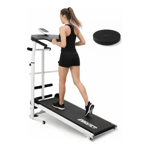 Cinta Caminadora Correr Magnetica 120 Kgs Energy Fit + Rueda - Color Blanco - Stock disponible