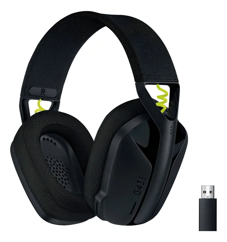 Auriculares Gamer G435 Logitech G Wireless Gaming Headset Color Negro/Amarillo fluorescente - Stock disponible - Electrónica