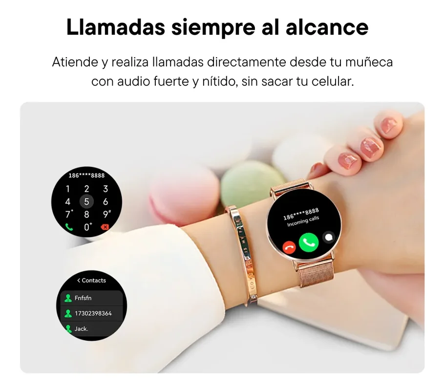 Reloj Inteligente Bleck Viva Slim Elegante Mujer Dorado Gold Rosa Dorado Rosa Dorado Rosa Dorado - Stock disponible - Electrónica