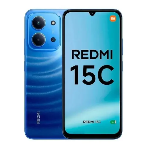 Pantalla Redmi Xiaomi 15c 128 GB con 50 megapíxeles E 6000 mAh, azul - Stock disponible - Telecomunicaciónes