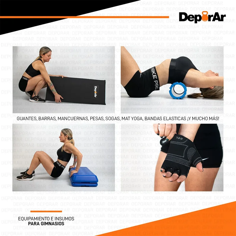 Kit Mancuernas Y Barra Con Tope A Rosca 25 Kg Discos Pvc - Stock disponible - Deportes y Entretenimiento