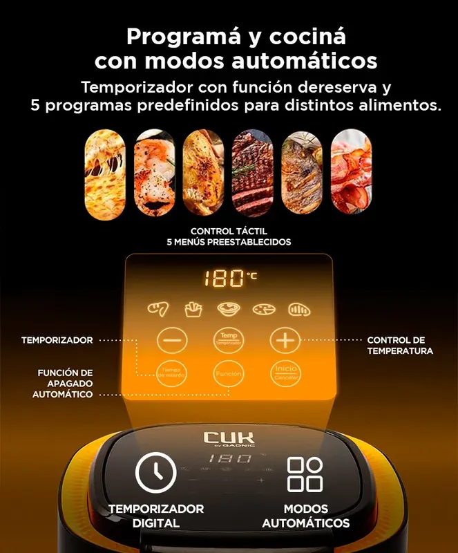 Freidora de Aire Digital CUK by Gadnic F2060 – 3,5 L Sin Aceite | Stock Limitado - Electrodomésticos