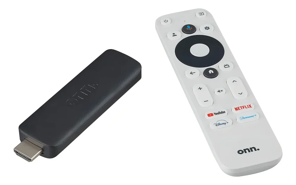 Onn Google TV 2023 Dispositivo Streaming Full HD Chromecast TV Stick 8GB 1.5GB RAM WiFi HDMI Control Remoto por Voz Asistente Google Netflix YouTube Disney+ Prime Video Negro - Stock disponible - Electrónica