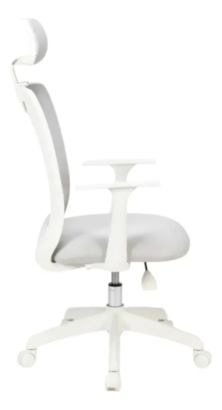 Silla Ergonómica Mint White Edition – Respaldo Mesh, Cabezal y Soporte Lumbar | Hasta 150 kg - Casa y Jardín